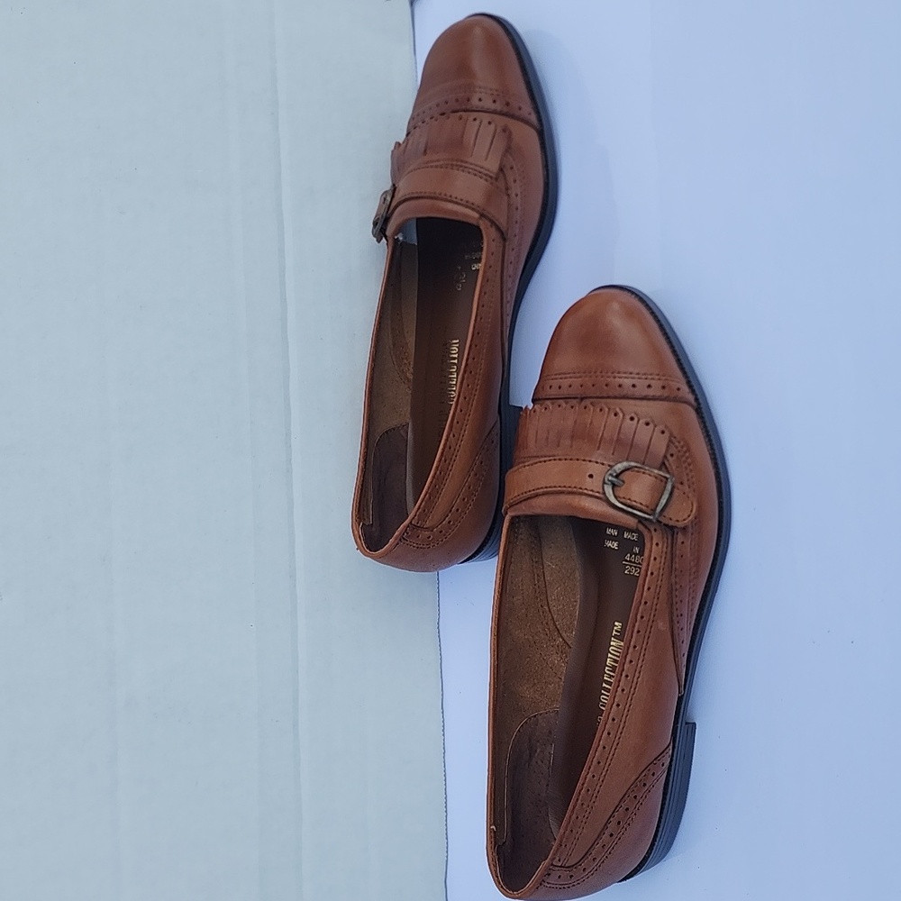 The Leather Collection Brown Leather Women Flat Shoes Size 6.5